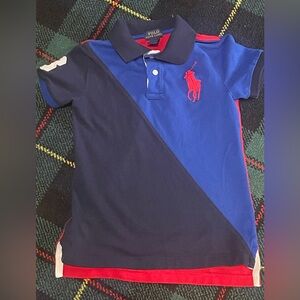 POLO Ralph Lauren -Boys Big Pony Cotton Mesh Polo Shirt. Pre-owned. Size 7.